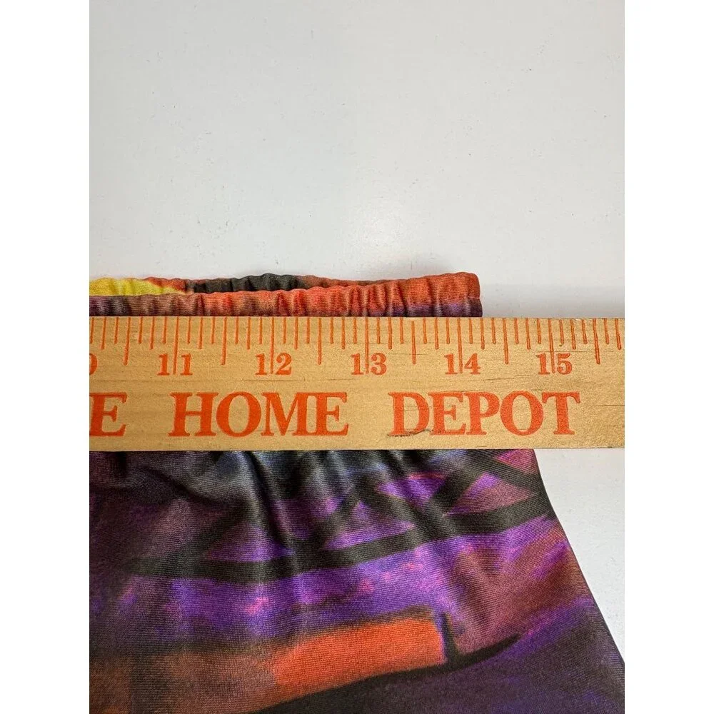 Vintage 90s Passport Stirrup Ski Pants Size 14 Abstract Geometric Stretch D-Ring